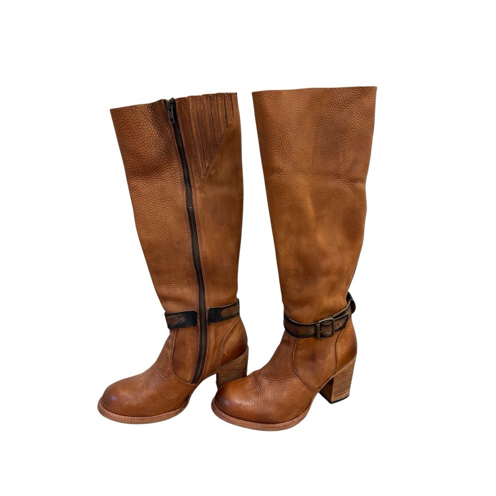 FreeBird Holland Tall Boots Heeled Brown Sz 8 Western Boho Cowgirl - Picture 2 of 13